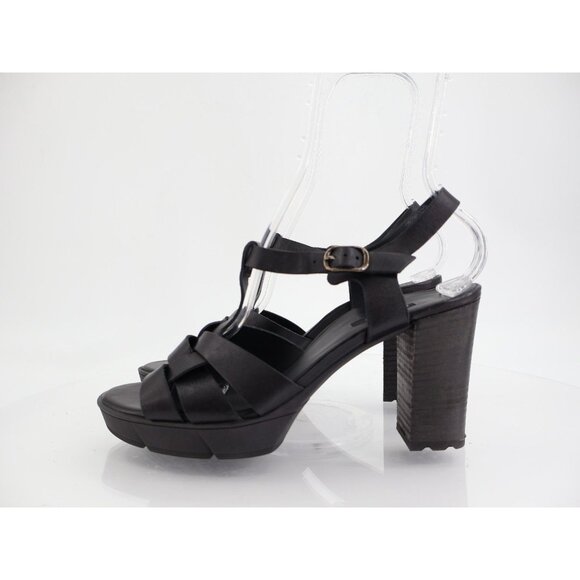 Paul Green Womens Raven Sandals Block Heel Black Leather Size 7.5 UK / 10 US - Picture 4 of 12